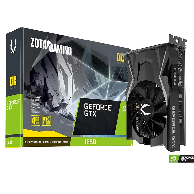 Zotac Gaming GeForce GTX 1650 OC 4GB GDDR6 Graphics Card ZT-T16520F-10L - كرت الشاشة